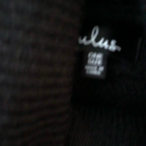 Lulus black striped turtleneck poncho shawl sweater w/ fringe edge OS 🎊SALE - Picture 9 of 14